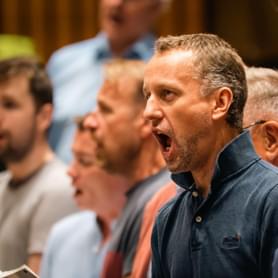 Photograph of a man singing