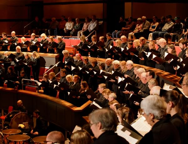 Photograph of the CBSO Chorus performing at Symphony Hall