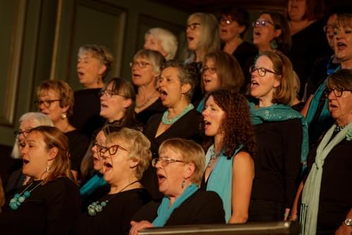 Photograph of women singing as part of SO Vocal