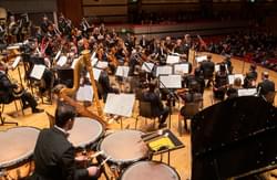 Photograph of the Orchestra on-stage.