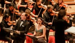 Photograph of Jennifer France and Patrick Terry performing with the CBSO.