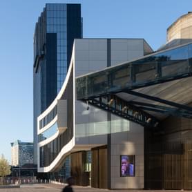 The exterior of Symphony Hall.