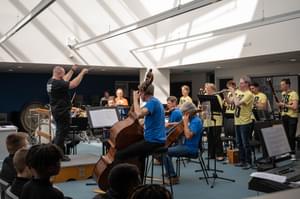 Photograph of a CBSO ensemble performing at the Shireland CBSO Academy