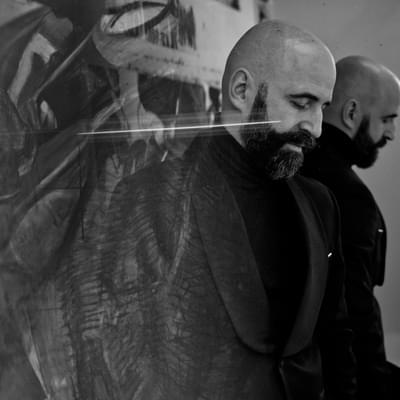 Black and white photograph of Pierre Bleuse.